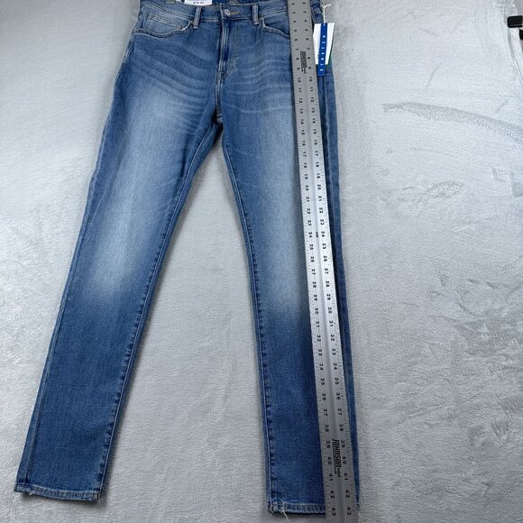 H&M Skinny Jeans Mens Size W33X32L Mid Rise Stone Wash Denim Stretch Blue - Picture 12 of 13